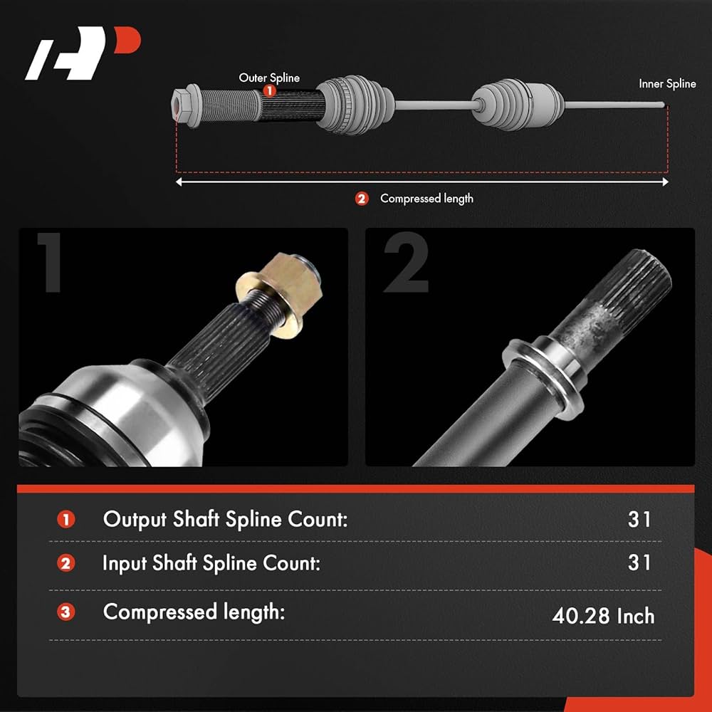 むら　3点 Amazon.com: A-Premium CV Axle Shaft Assembly Compatible with